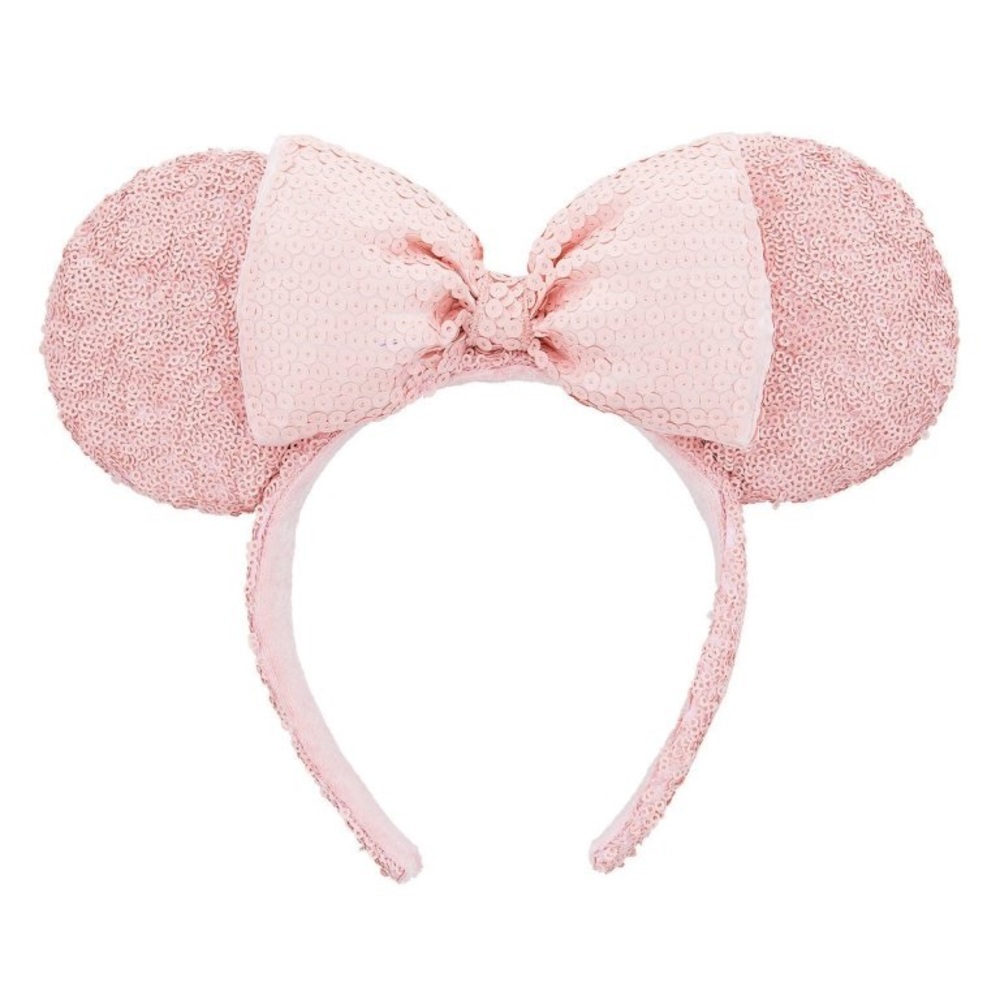 NWT DISNEYLAND DISNEY PARK MILLENNIAL PINK DISNEY SEQUINS MINNIE EARS HEADBAND